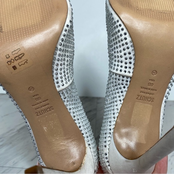Schutz Lou Crystal Pointy Toe Pump 8B - Picture 12 of 16